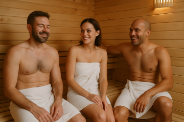 biseksuele sauna trio